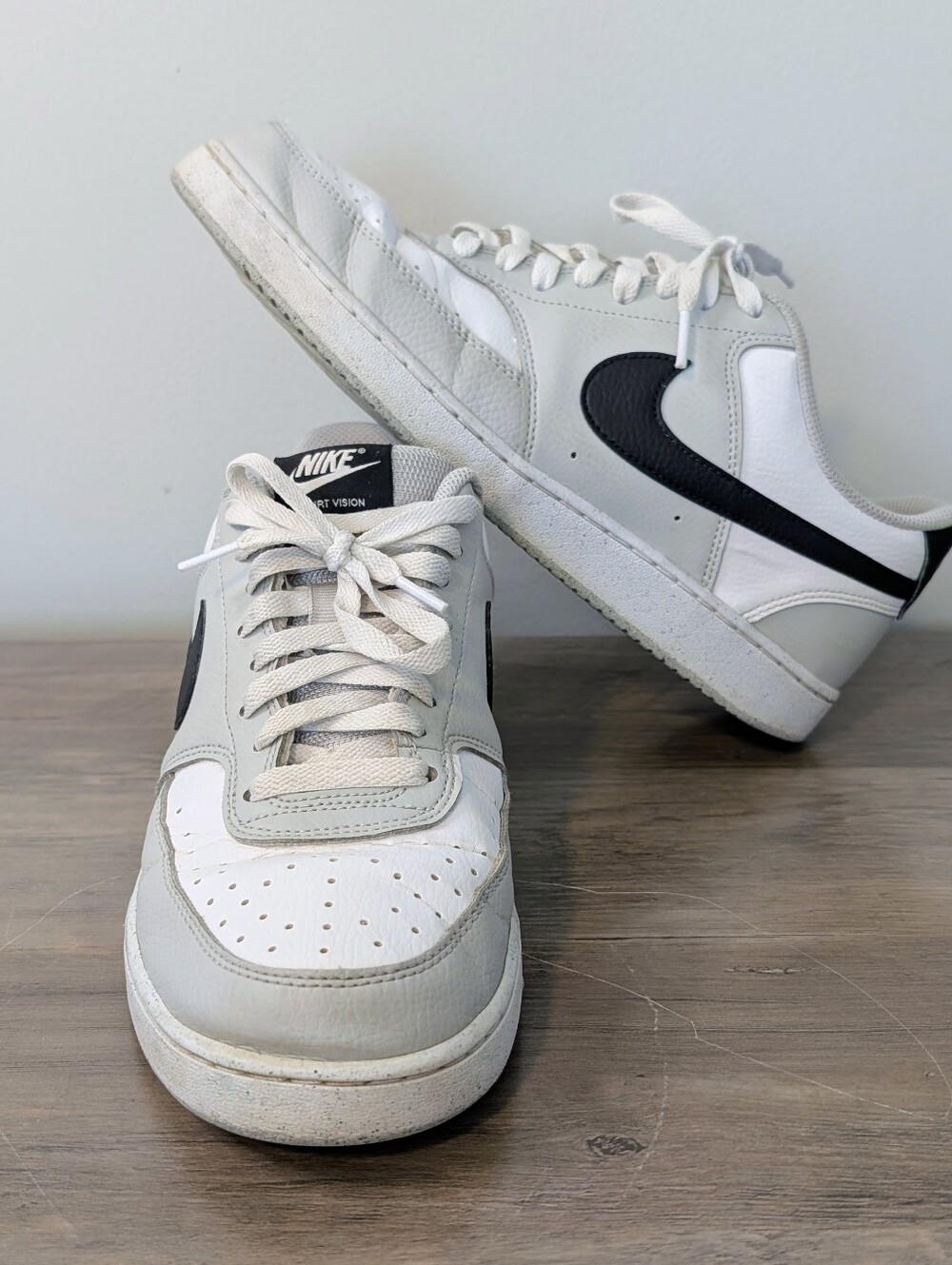 Nike Court Vision Low Mens Sneakers Grey Fog/White Style HV0927-097 Size 10
